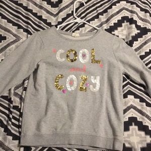 Sweater “cool and cozy”
